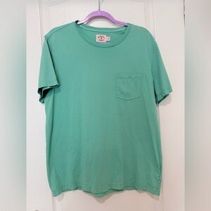 Brooks Brothers Mens Pocket T-Shirt Large Green Short Sleeve Classic Cotton Tee